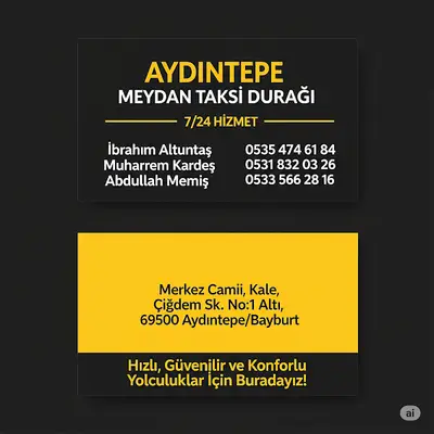 Bayburt Aydıntepe Meydan Taksi Durağı