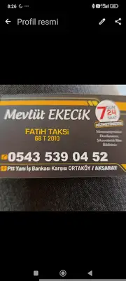 Ortaköy taksi iletişim